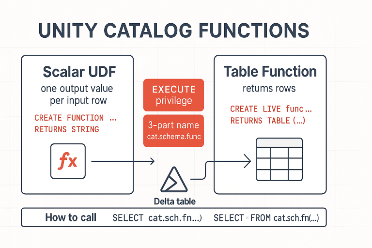 Functions in Unity Catalog with Databricks SQL (Scalar & Table UDFs ...